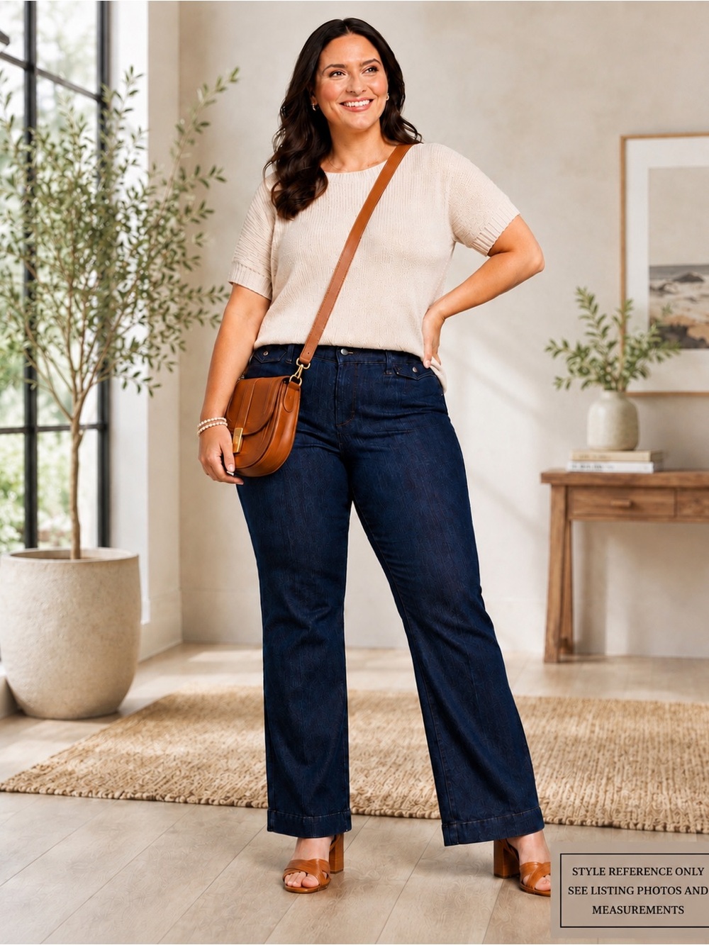 Talbots Luna Wash Trouser Jeans NWT 16W Dark Wash Stretch High Rise